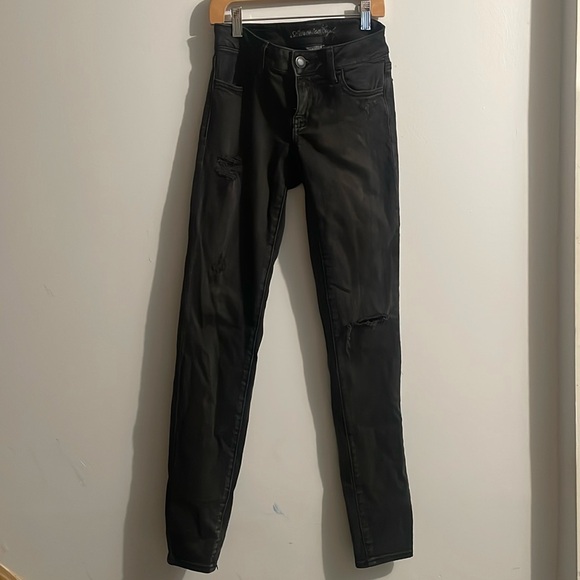 American Eagle Outfitters Denim - American Eagle super stretch Black Denim -destroyed